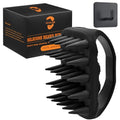 Beard Scrubber & Hook - Silicone Beard Brush for Deep Cleaning and Exfoliation, Helps Reduce Dandruff & Itching, Non-Slip Handle & Soft Durable Longer Bristles