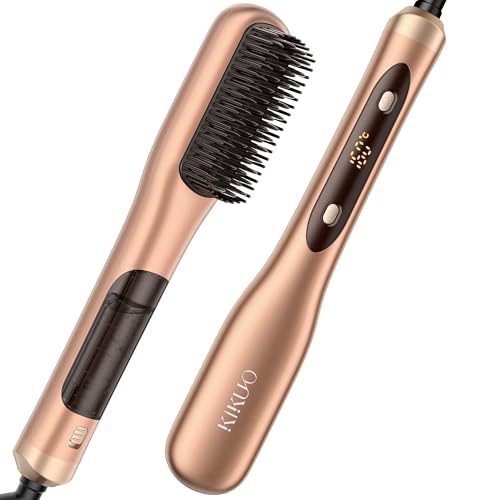 Kikuo Steam Hair Straightener Brush - 3 in 1 Styling Tool
