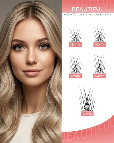 Manga Lash Clusters 144PCS - 5 Color DIY Eyelash Extensions