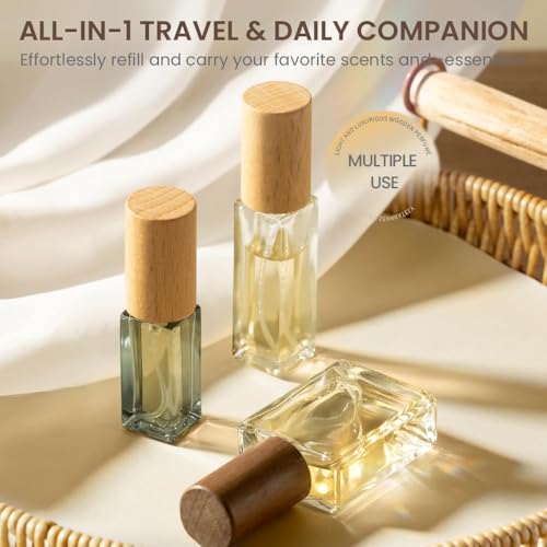 Perfume Atomizer 10ml Glass Travel Bottle (5-Pack)