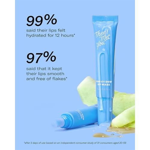 Then I Met You Honey Dew Lip Mask, Nourishing & Moisturizing Lip Mask & Exfoliating Balm with Honeydew, Squalane plus Honey Extract, 0.5 oz