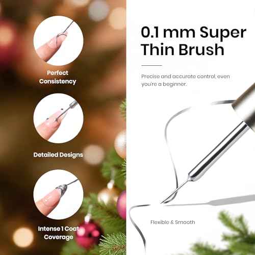 Beetles Metallic Gel Liner Nail Art Polish Set Christmas Gold Silver 2pcs Gel Nail Polish Liner Chrome 3D High-Gloss Effect for Nails Paint Design with Thin Brush DIY French Manicure Gift for Women