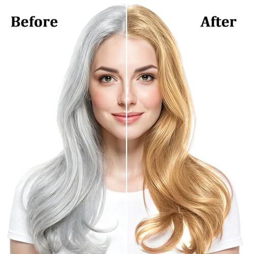 Blonde Hair Dye Shampoo for Gray Hair Coverage - 3 in 1
