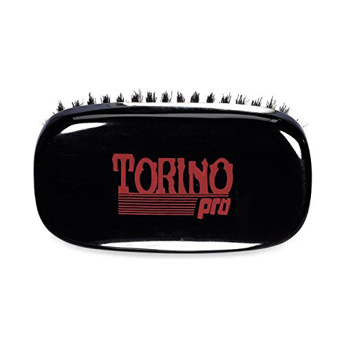 Torino Pro Wave Brush #120 by Brush King - 7 Row, Medium Palm Wave Brush - Made with 100% Boar Bristles - Great for Wolfing - 360 Waves Brush