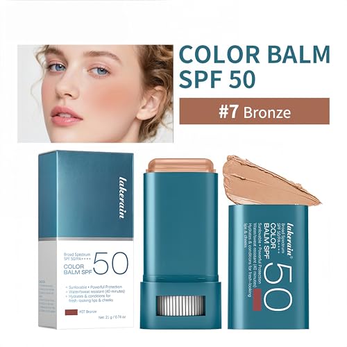 MAEPEOR Face Blush Stick 8 Colors for Cheeks, Eyes & Lips - Shade 07 Bronze