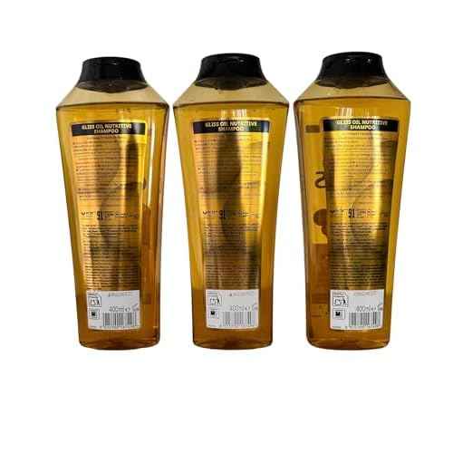 GLISS Hair Repair Shampoo, Oil Nutritive for Longer Hair Prone to Split Ends, 13.6 Ounces (Pack of 3)