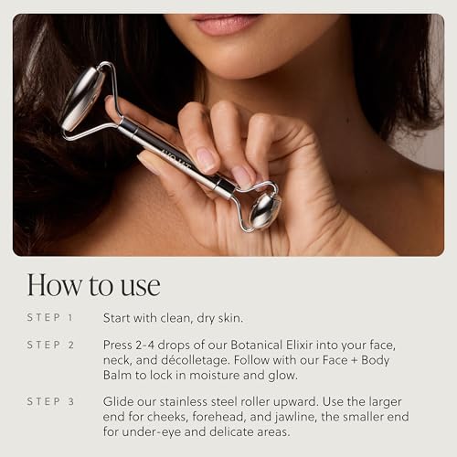 304 Stainless Steel Facial Roller for Face Massage & Anti-Aging
