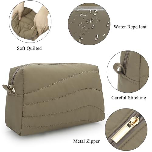 E-Tree Quilted Makeup Bag - Large Capacity Cosmetic Organizer