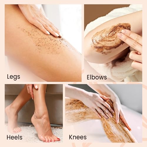 Coffee Scrub Body Exfoliator, 350g Anti Cellulite, Anti aging, Removes Dark Circles, Wrinkles, Gift for Women and Men, contains Coffe-Seeds, Sea Salt, Coconut Oil, Leaf Extracts (350g, Coffee Scrub)