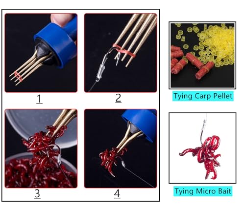 Carp Pellet Bander Tool with 600 Bait Bands - Fishing Tackle
