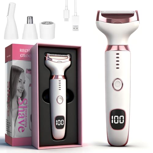 4-in-1 Electric Razor for Women & Men - Rechargeable Hair Removal Kit
