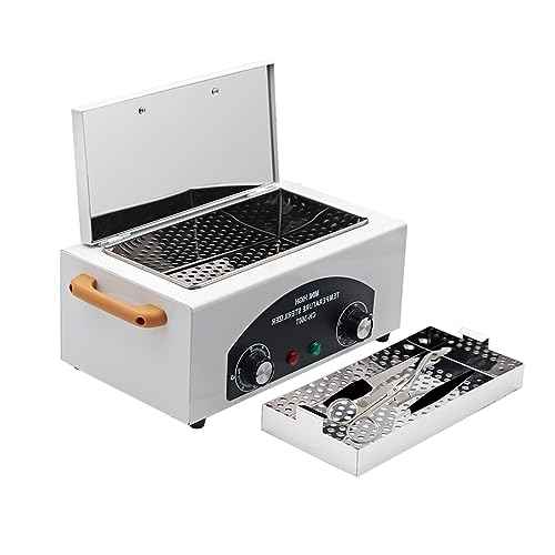 1.5L Autoclave Sterilizers,High Temperature Nail Tool Sterilizer Metal Tool Cleaning Box,Sanitizing Box for Nail Tools with Timer Dry Heat Sterilizer Cabinet Equipment