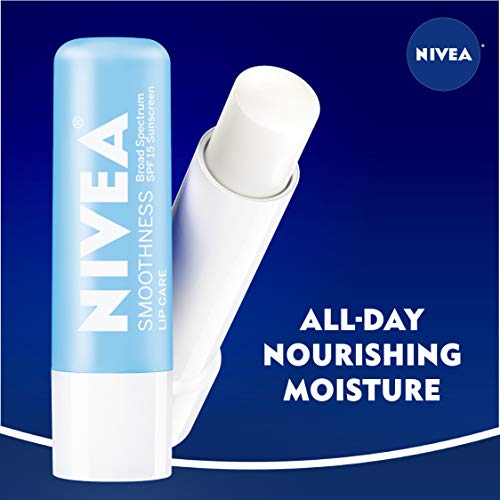 NIVEA Smoothness Lip Care SPF 15 Carded, 1 Count, Pack of 6