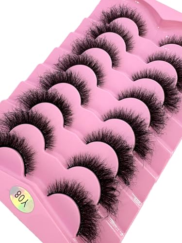8 Pairs 3D Mink False Eyelashes - Natural Look Extensions