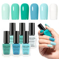 GELLEN Teal Nail Polish Set - 6 Fast Drying Colors for Spring