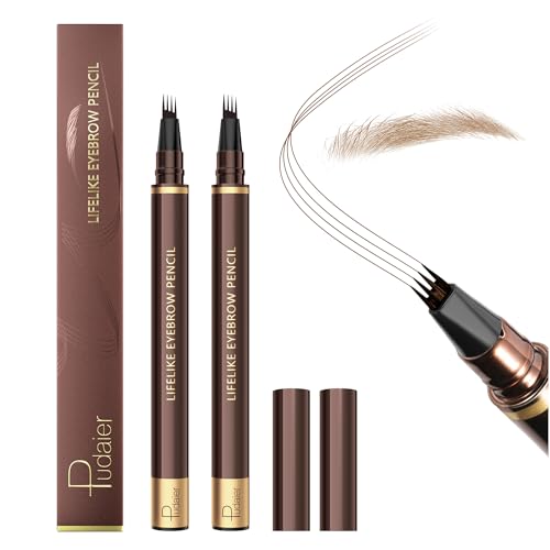 Waterproof Microblading Eyebrow Pen - 2Pc Set, Medium Blonde