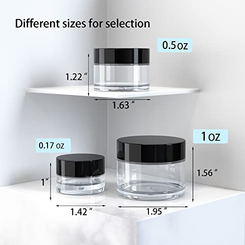 VEAIDE Travel Size Containers for Toiletries - 6 Pack Jars with Spatulas