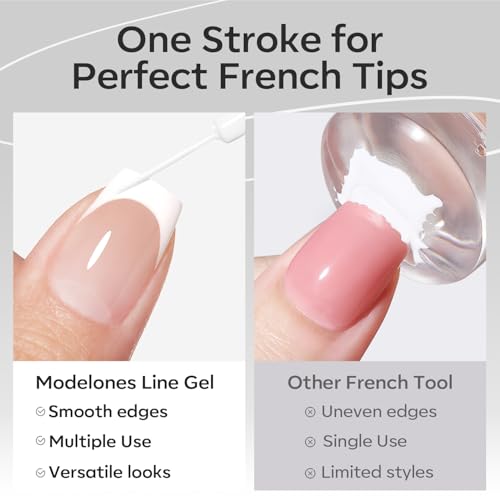 White French Tip Gel Polish Liner 15ml UV Soak Off