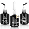 Beetles White Gel Nail Polish Set - Base, Top Coat & Polish Kit