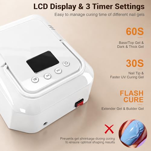 IMENE 108W Cordless UV LED Nail Lamp with Cooling Fan