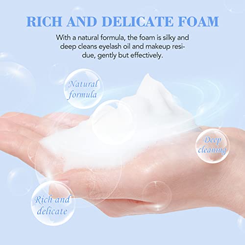 Gentle Eyelash Extension Cleanser - 600ml Lash Shampoo Foam