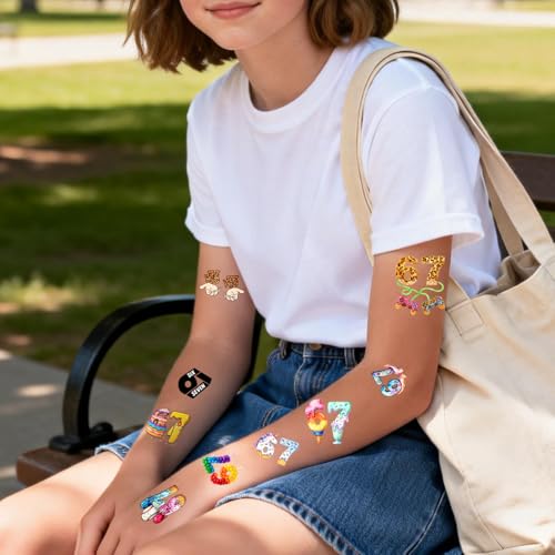 114 Pieces Temporary Tattoos Stickers, 15 Sheets Party Supplies