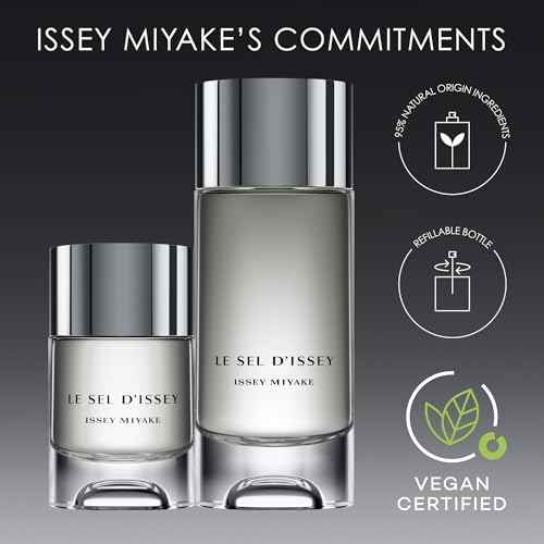 Issey Miyake Le Sel d'Issey Eau de Toilette - Fresh Woody Marine Fragrance for Men - With Salt Accord, Marine Seaweed, Ginger & Cedarwood - Refillable