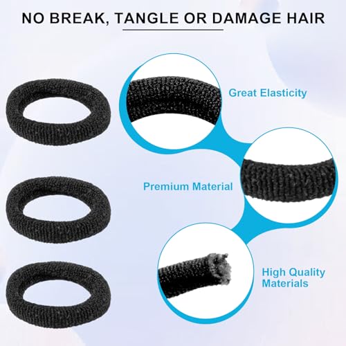 400 PCS Multicolor Baby Hair Ties – No Damage Elastic Ponytail Holders