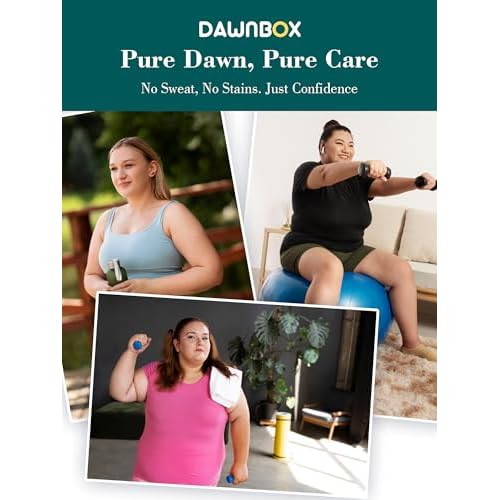 DawnBox 20Pcs Bra Sweat Liners/Tummy Liners for Sweat Rash,Bra Liners to Absorb Sweat Under Breasts for Women & Men