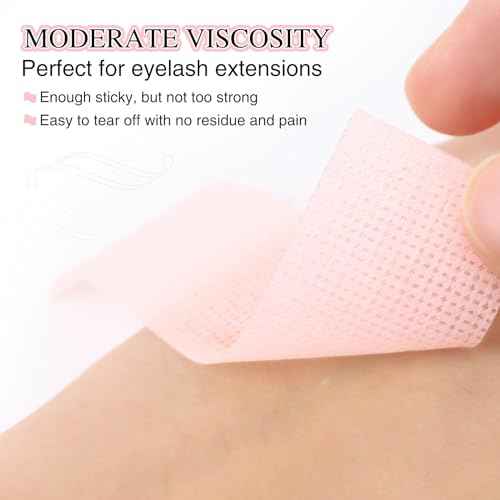 LZM Lash Tape for Eyelash Extensions,Eyelash Tape Silicone Gel Eyelash Extension Tape for Sensitive Skin Pain-Free Removal Breathable Lash Extensions Tape (1in x 4yd, 2Rolls,Pink)