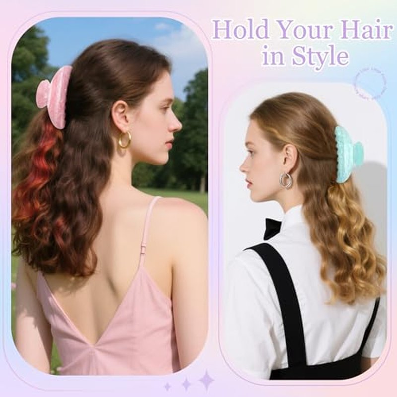 4.2 Inch Acrylic Claw Clips, 4 Pack Hair Clips for Women
