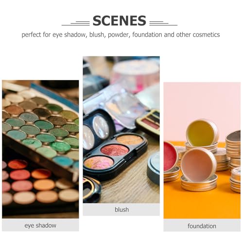 Beavorty 3Pcs Aluminum Blush Pans 1.49 Inch Round Refillable Makeup Palette Inserts