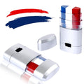CHENXYUAN 2 Pcs Patriotic Red White Blue Face Paint Sticks for 4th of July Sports Events - Model 1