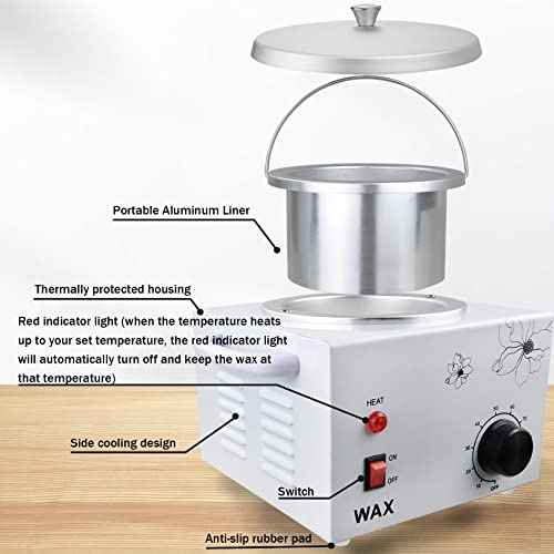 Professional Electric 1.5lb Wax Pot for Hair Removal,Single wax wammer with adjustable temperature Settings of 0-80¡ÆC,Wax Heater Machine for Body,Equipment for Precision Waxing