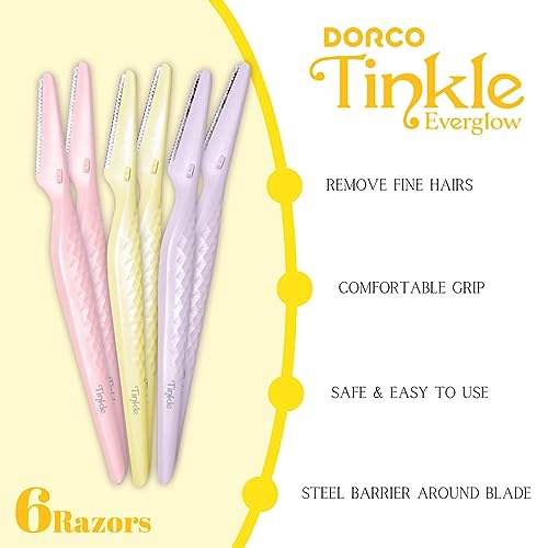 Tinkle Razors, Pack of 36 with 6 Eco-Friendly Dorco Tinkle Everglow
