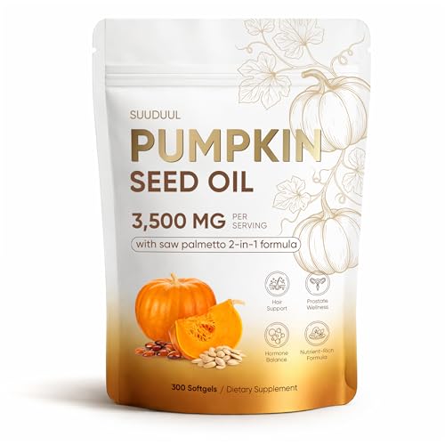 Saw Palmetto & Pumpkin Seed Oil Softgels – 300 Count