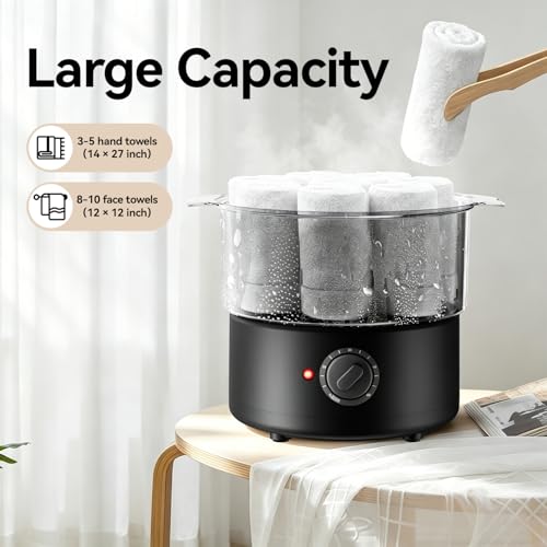 Mini Hot Towel Warmer - 1 Min Steam, 420W Fast Heating