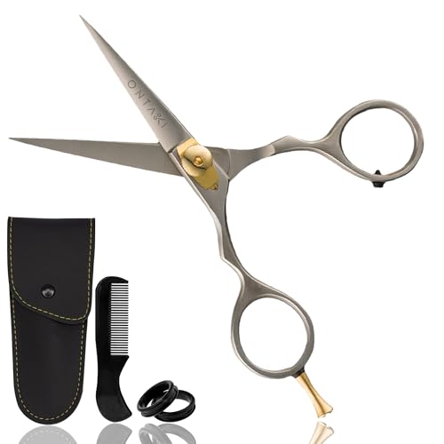 Ontaki 5.5" Japanese Steel Beard & Mustache Scissors