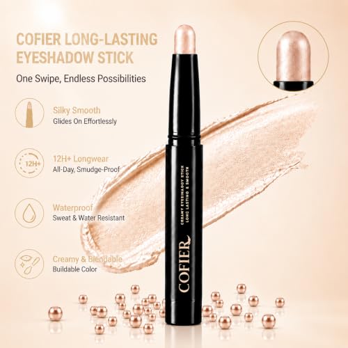 CoFier Cream Eyeshadow Stick - Waterproof, Blendable, Crease-Proof