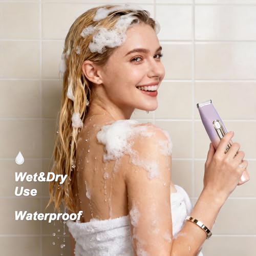 Women's Waterproof Bikini Trimmer with Dual Head & USB Rechargeable