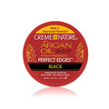 Creme of Nature Perfect Edges¢â Black Edge Control Gel, 24-Hour Hold with Gray Coverage and Shine, Non-Flaking Tinted, Argan Oil Edge Tamer, 2.25 oz