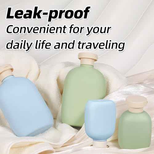ASEVAT 3.4oz Travel Bottle with Flip Cap, Leak Proof Squeeze Bottles, Refillable Plastic Travel Containers for Creams, Lotion, Foundation, Shampoo, Conditioner