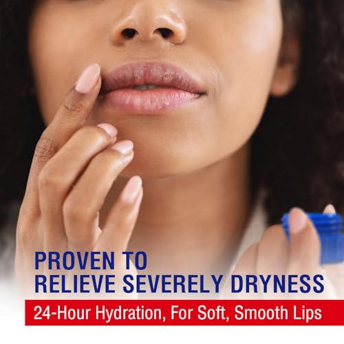 OUKEYA Lip Balm,0.25 Ounce,Medicated Lip Chapstick Medicated w/Beeswax,Petrolatum,Peppermint Oi,100% Natural Ingredients,Medicated Lip Moisturizer for Echapped Lips Treatment Severe 3 Packs