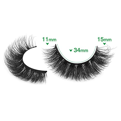 Short Lashes Natural Look False Eyelashes Thick Volume Faux Mink Lashes Pack Wispy Strip Fake Eyelashes Cat Eye Lashes that Look Like Extensions 14 Pairs