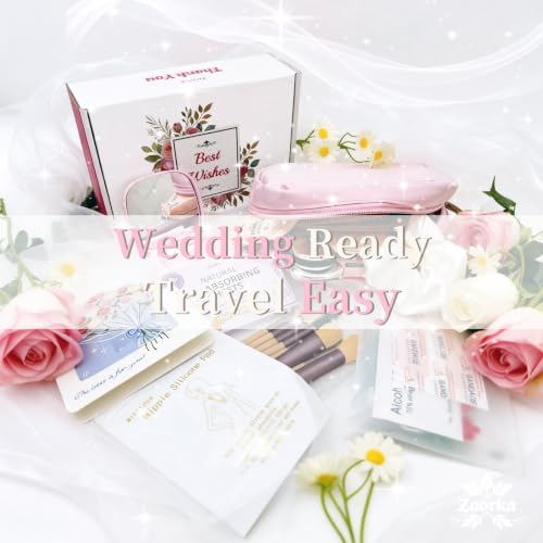 Bridal Emergency Kit, 60+ Pcs Wedding Day Essentials with Cosmetic Bag