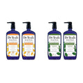 Dr Teal's Body Wash Bundle with Pure Epsom Salt, Glow & Radiance with Vitamin C & Citrus (Pack of 2) and Relax & Relief with Eucalyptus & Spearmint (Pack of 2)