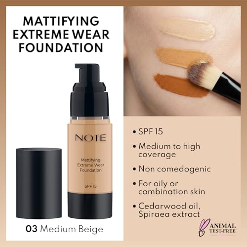 NOTE Mattifying Liquid Foundation SPF 15 - Full Coverage Oily Skin