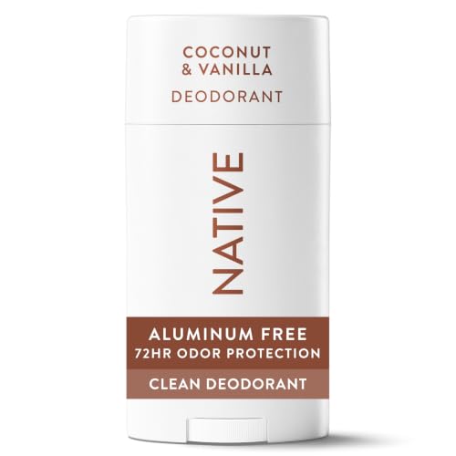 Native Deodorant Coconut & Vanilla, 2.65oz - Natural, Aluminum-Free, 72-Hour Odor Control for Men & Women