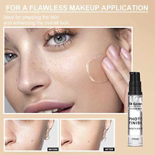 Foundation Kit Full Coverage Foundation Primer Powder Makeup Set Kabuki Makeup Brushes Foundation Brush Powder Brush 3 Pcs Makeup Sponge