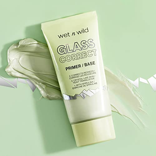 wet n wild Glass Skin Primer Green 0.91oz - Color Correct & Brighten